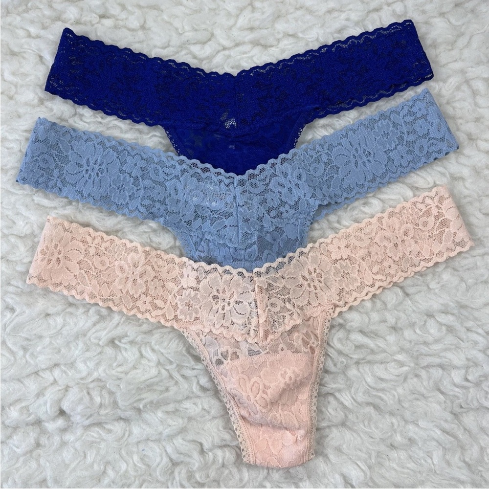 (3) NWOT Hanky Panky low rise lace thong panties